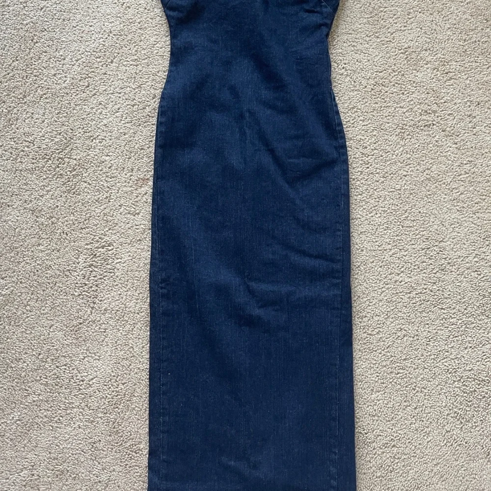 Zara Dark Blue Denim Dress - Picture 3 of 9